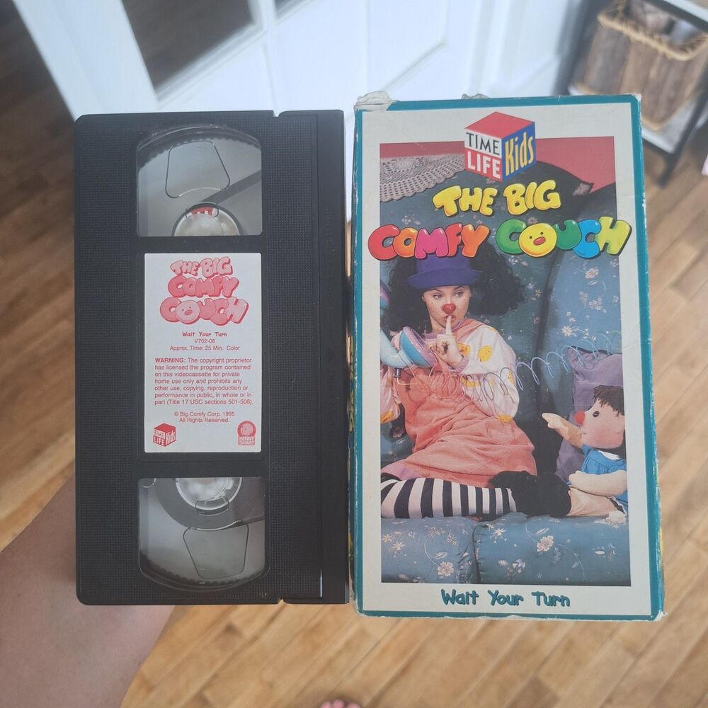 Vintage The Big Comfy Couch Wait Your Turn VHS 1995 TV Show Movie 90's